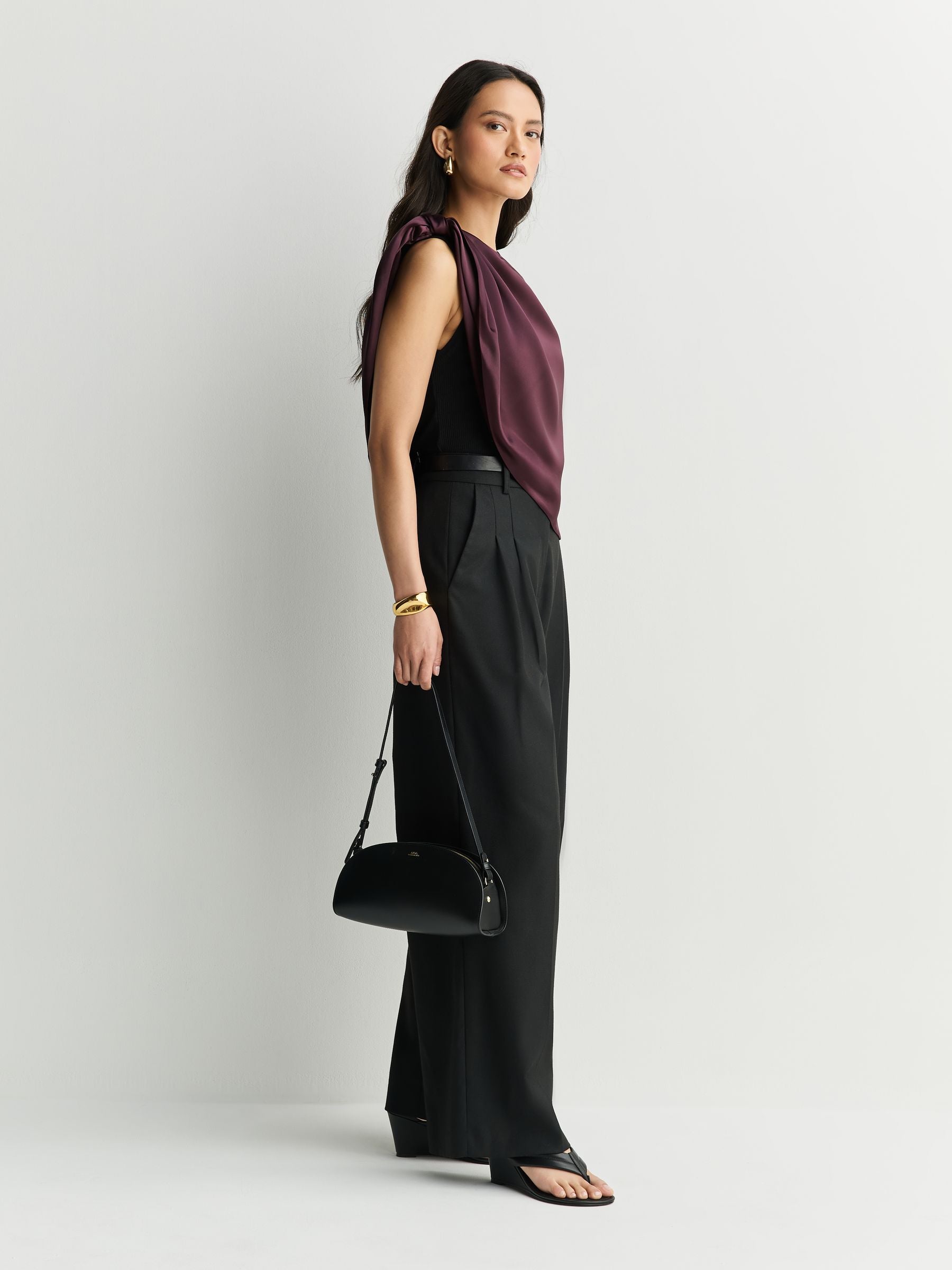 By Malene Birger purple silk twist coverup UK version