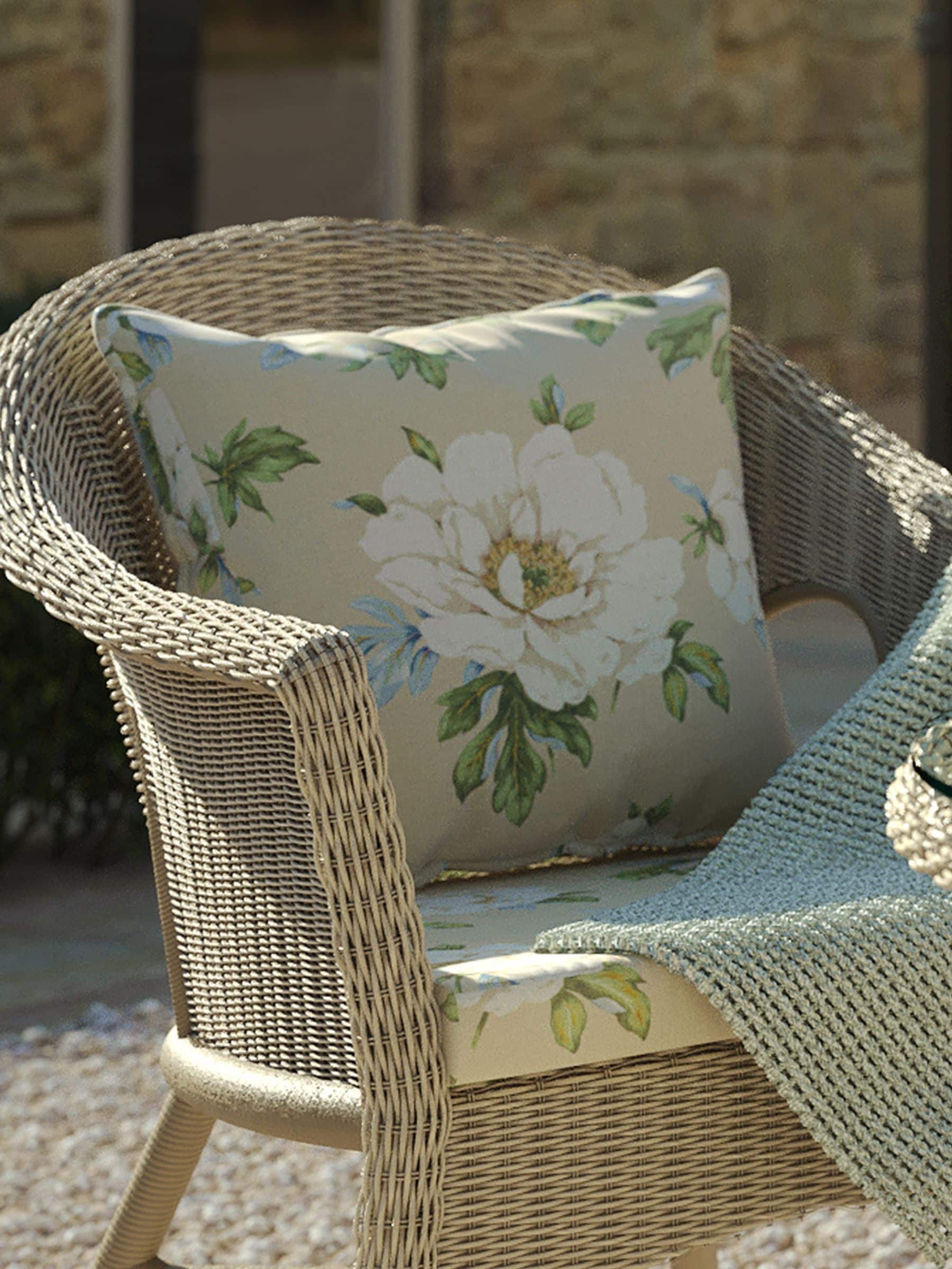 Laura Ashley Cream Lilith Indoor Outdoor Scatter Cushion 40x40cm
