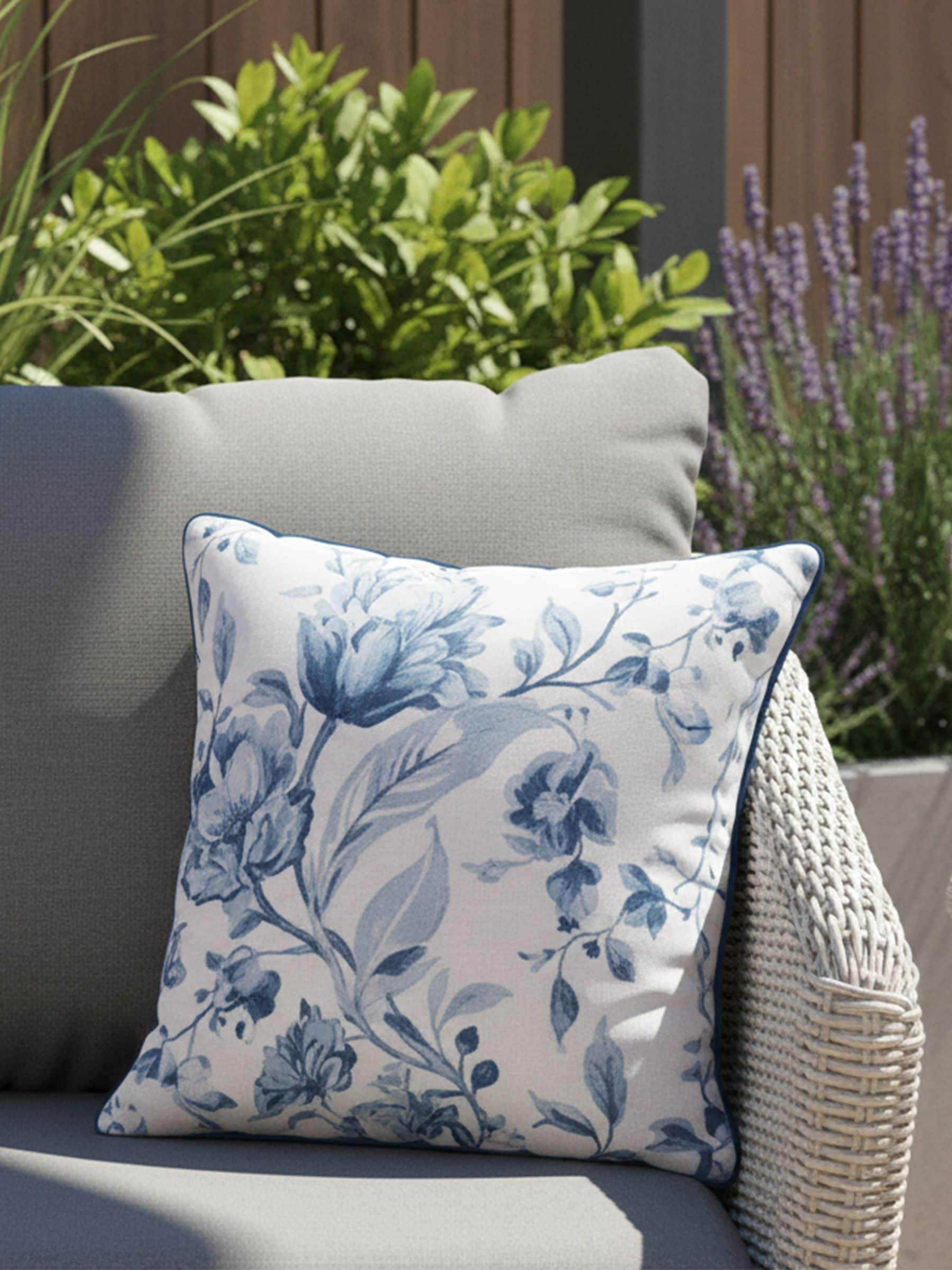 Laura Ashley Cream Lilith Indoor Outdoor Scatter Cushion 40x40cm