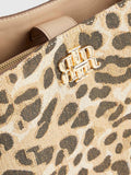 River Island brown leopard jacquard bucket bag (British brand)