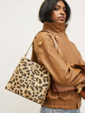 River Island brown leopard jacquard bucket bag (British brand)
