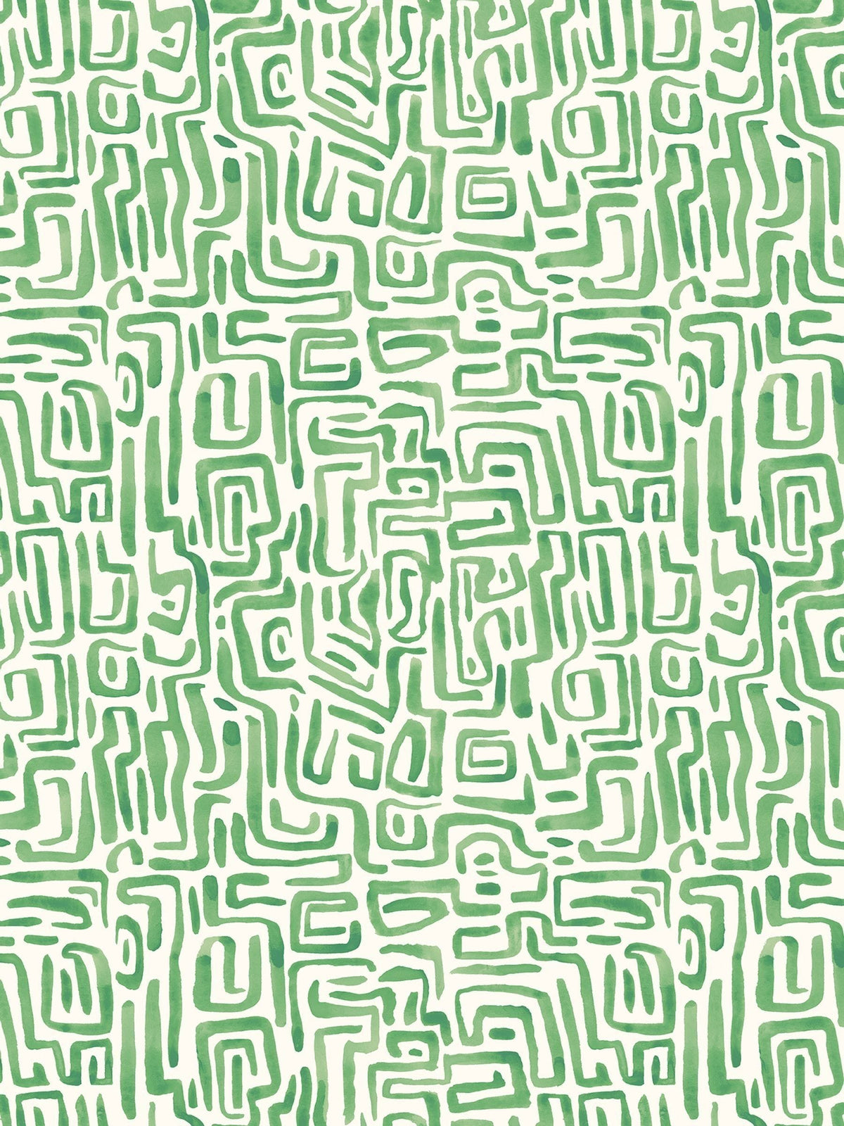Hoopla Walls Olive Mix Maze Squiggle Wallpaper A4 Sample