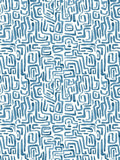 Hoopla Walls Olive Mix Maze Squiggle Wallpaper A4 Sample