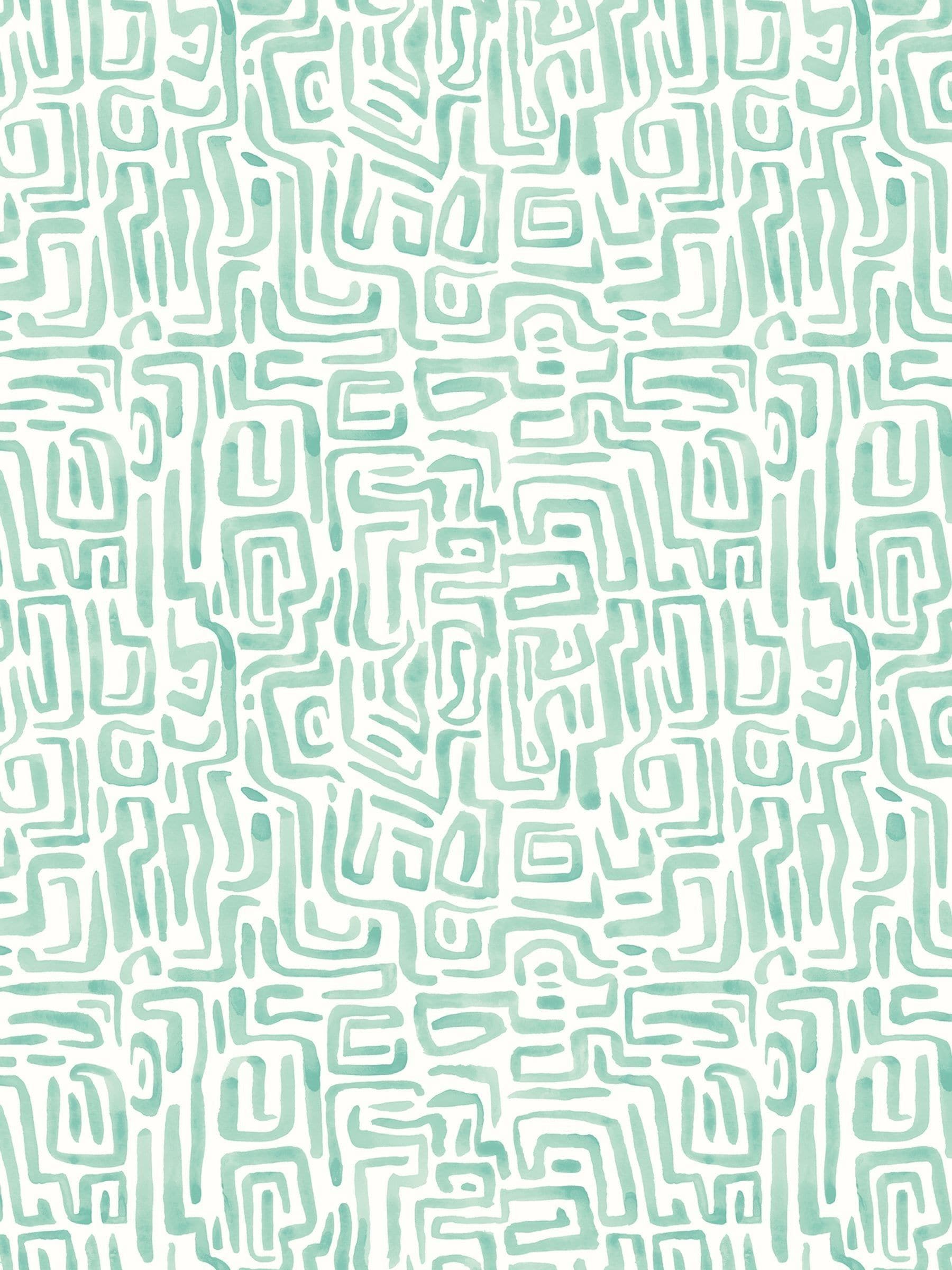 Hoopla Walls Olive Mix Maze Squiggle Wallpaper A4 Sample