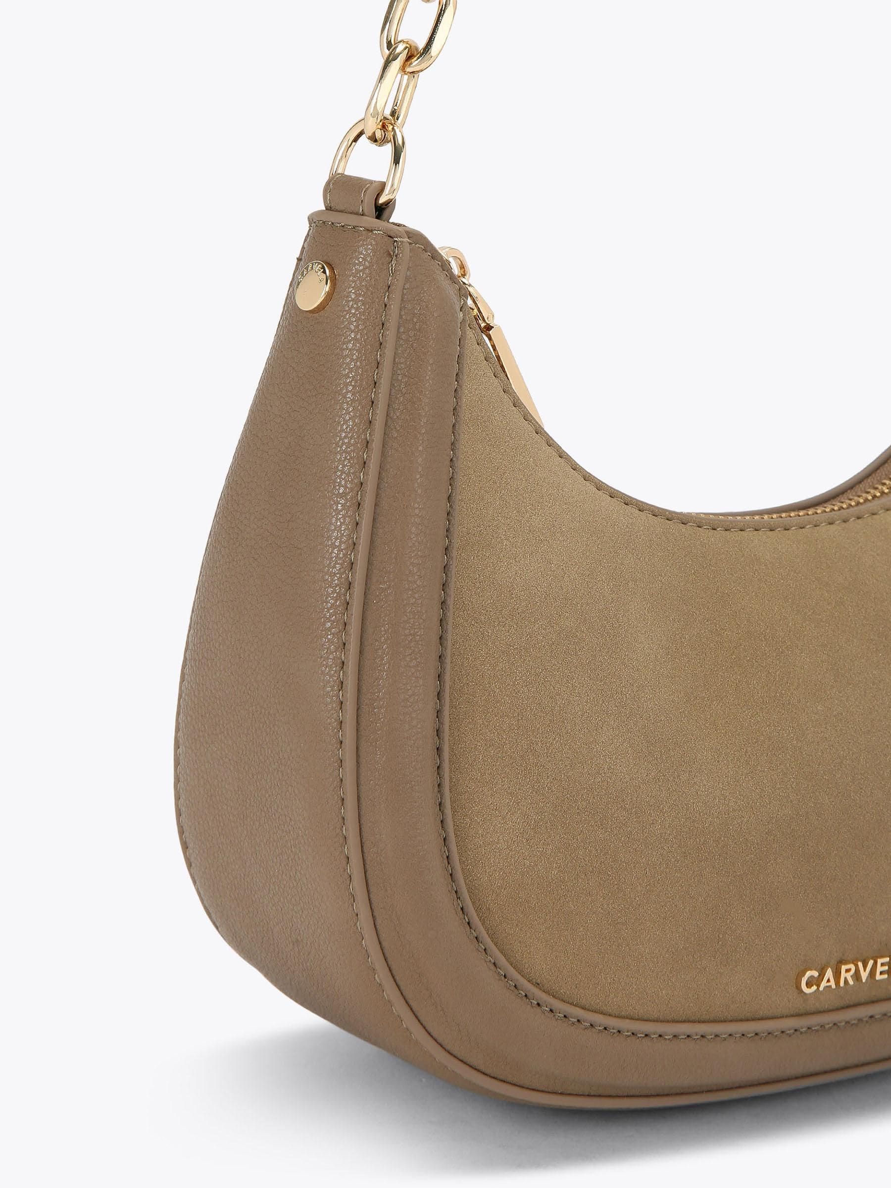 Carvela Minori Scoop shoulder bag with suede detailing, imported from the UK