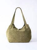 Lakeland Leather Green Santon Suede Tote Bag