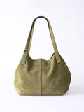 Lakeland Leather Green Santon Suede Tote Bag