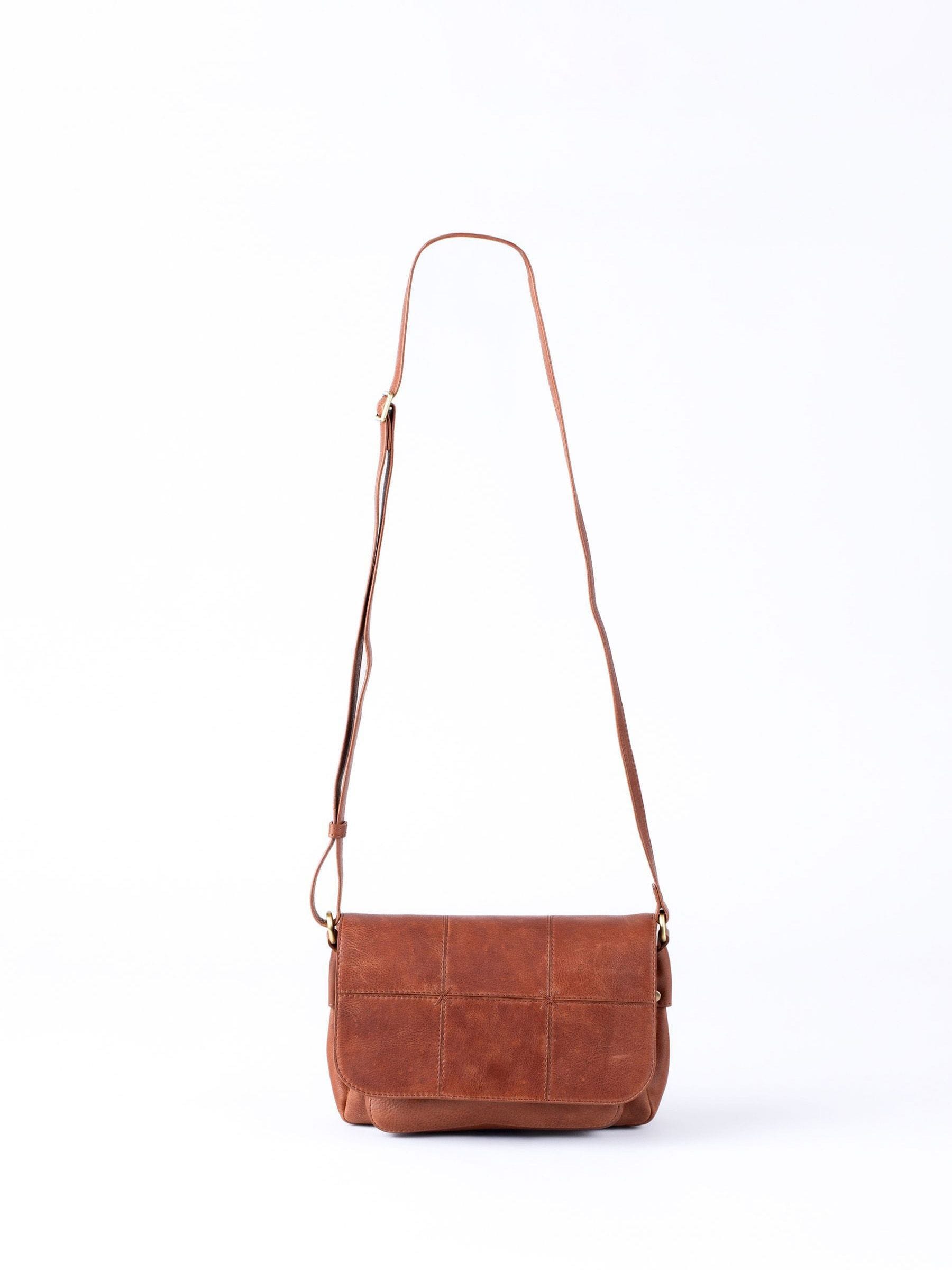 Lakeland Leather brown Patterdale cross-body bag, imported from the UK