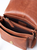 Lakeland Leather brown Patterdale cross-body bag, imported from the UK