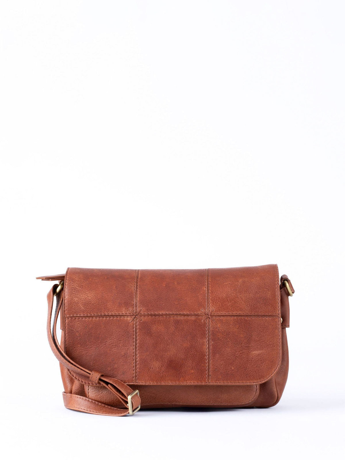 Lakeland Leather brown Patterdale cross-body bag, imported from the UK