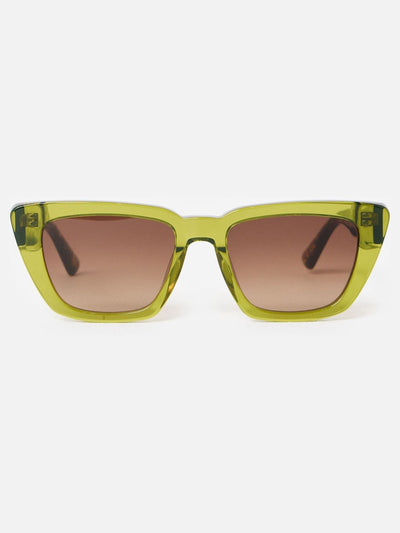 Next Oliver Bonas Green Angled Square Acetate Sunglasses- Buy online at McGrocer