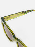 Oliver Bonas green angled square acetate sunglasses, UK version