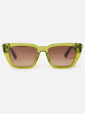 Oliver Bonas green angled square acetate sunglasses, UK version