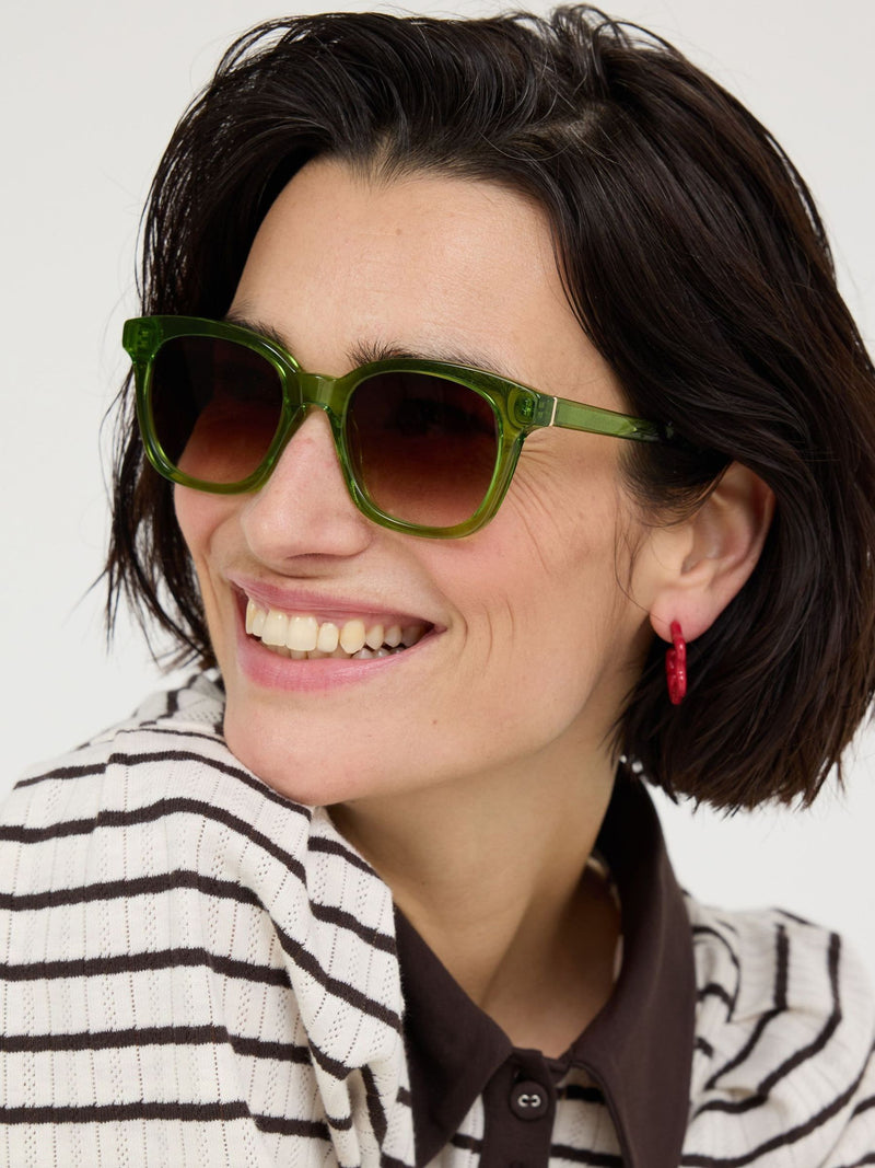 Oliver Bonas green crystal square acetate sunglasses - British product
