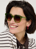 Oliver Bonas green crystal square acetate sunglasses - British product