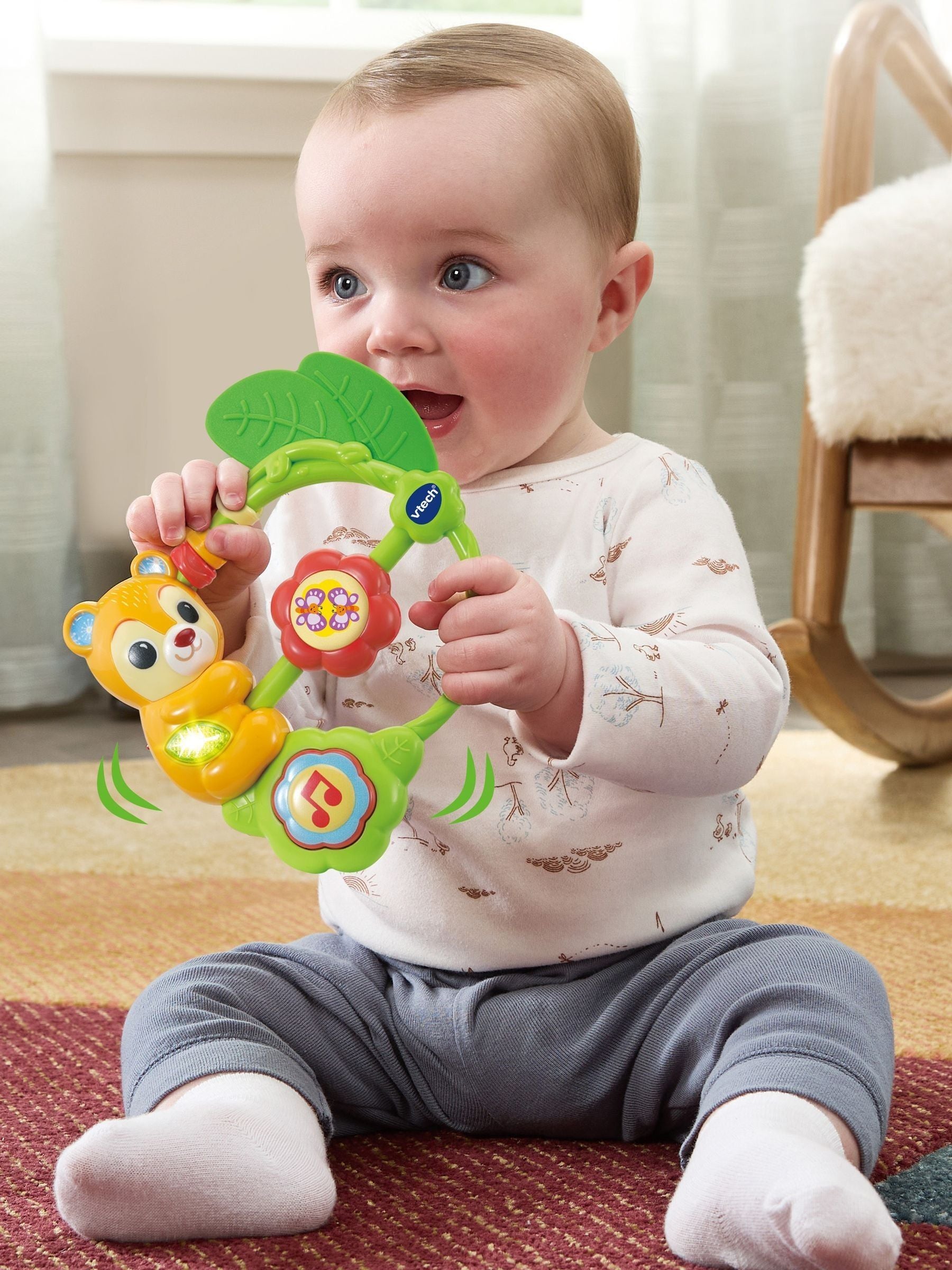 VTech baby rattle shaking sounds bear, UK version