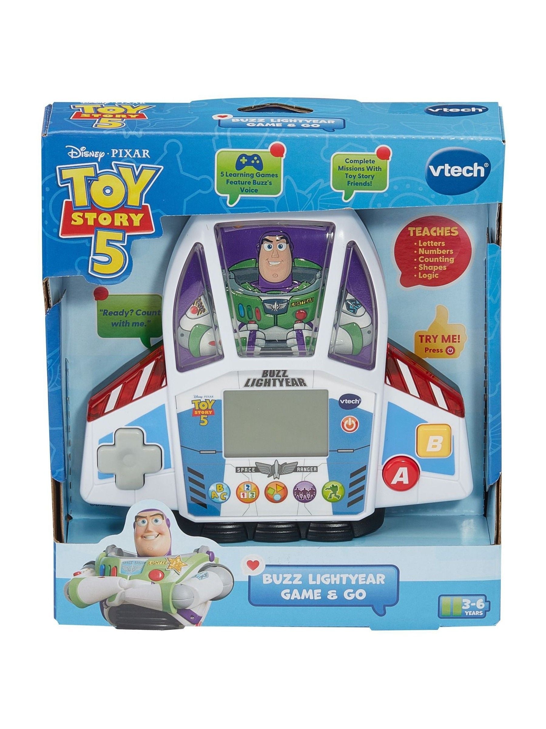 VTech Buzz Lightyear Game & Go handheld toy, imported from the UK