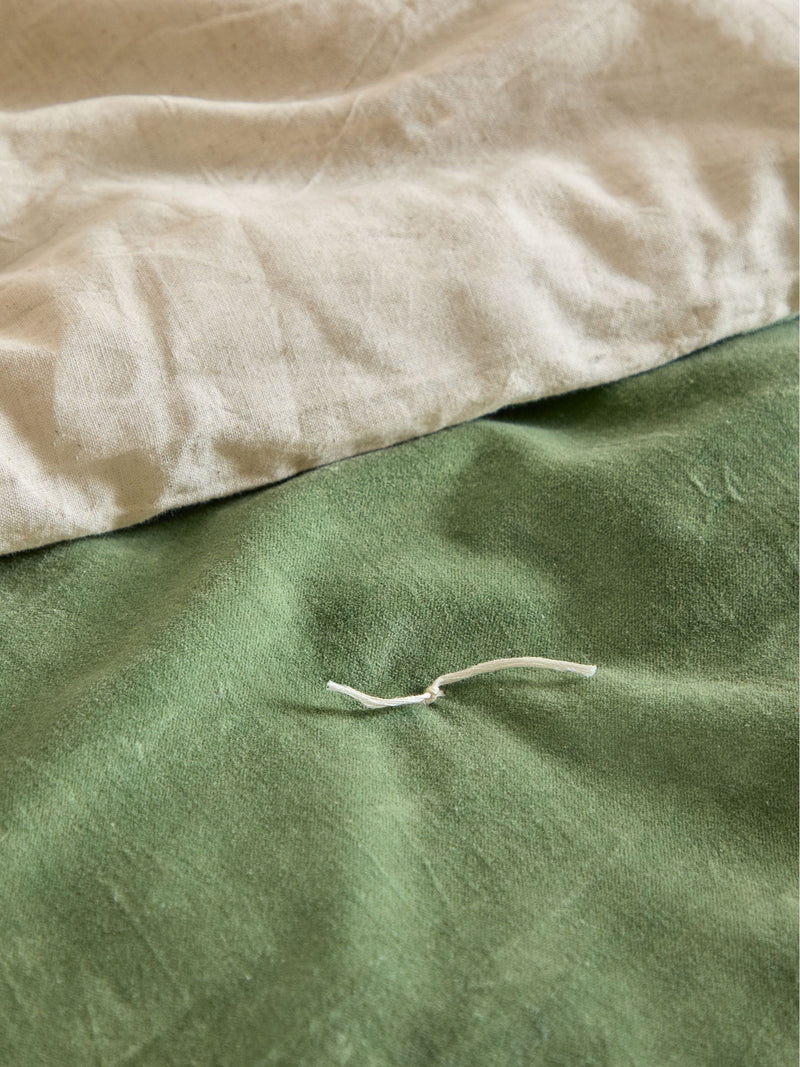 Wylder green Edie cotton velvet bedspread 140x220cm (British brand)