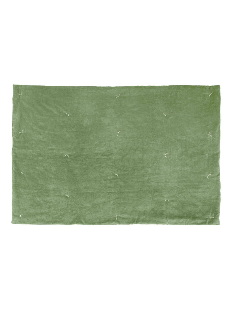 Wylder green Edie cotton velvet bedspread 140x220cm (British brand)