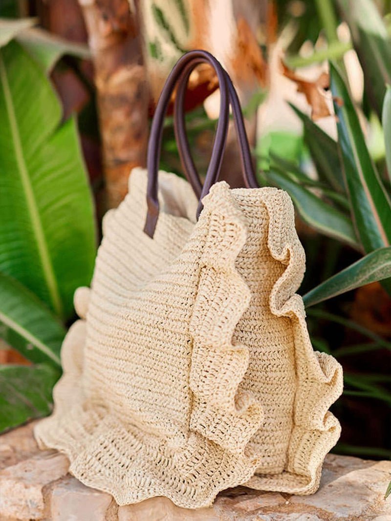 Seaspray Clara ruffle bag natural - British product