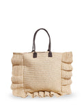Seaspray Clara ruffle bag natural - British product