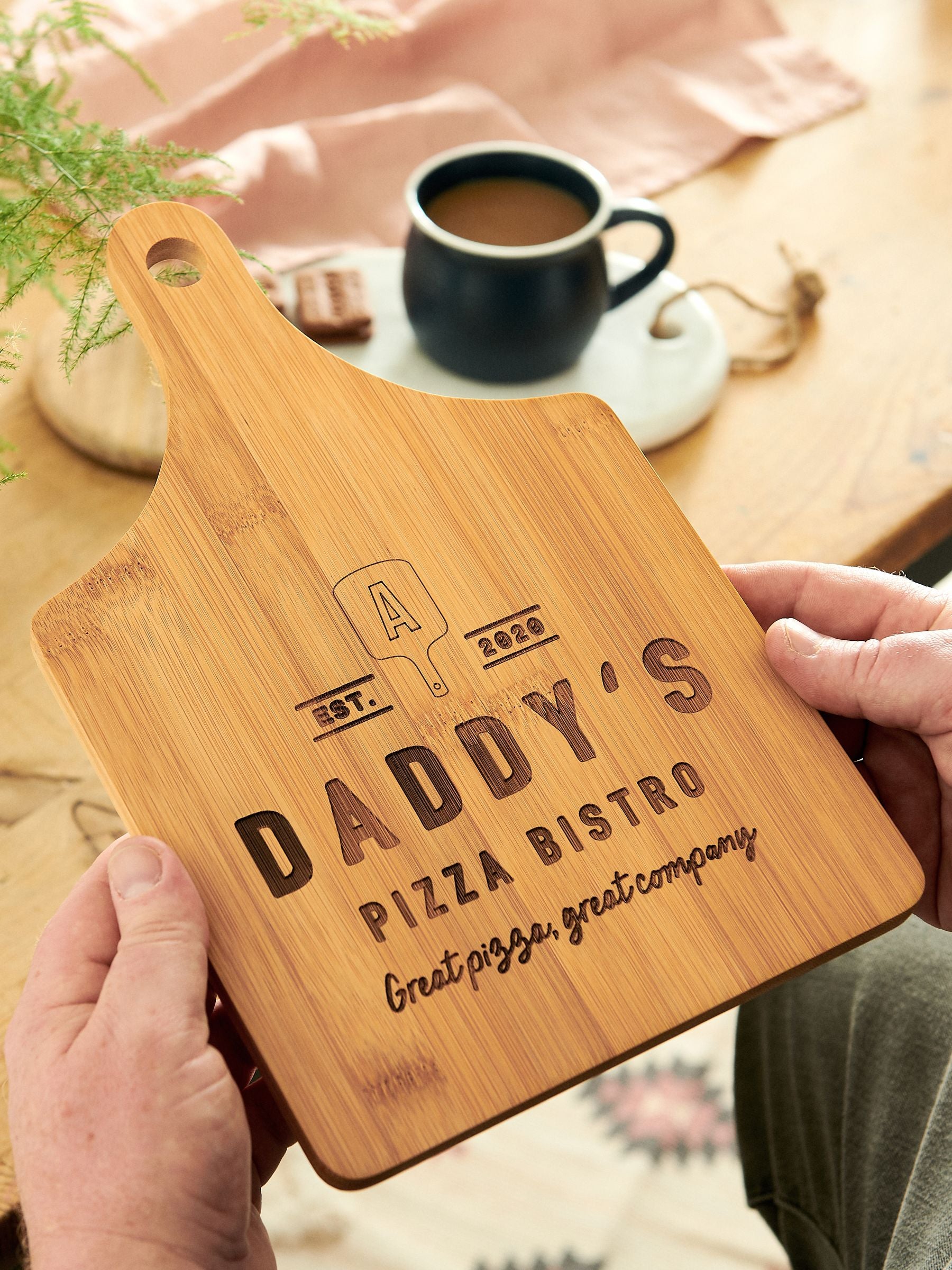 No Ordinary Gift personalised pizza board 31cm, imported from the UK
