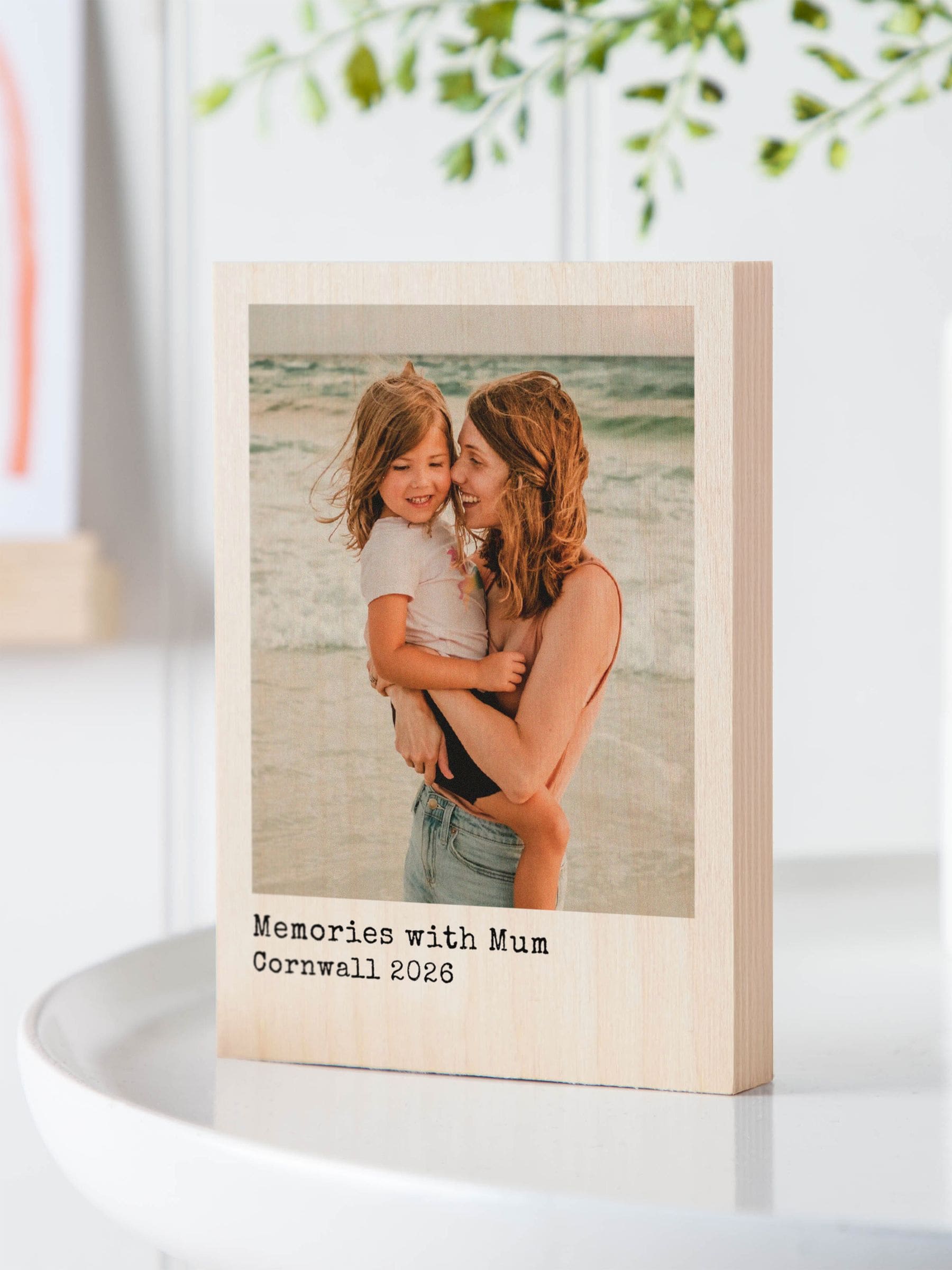 No Ordinary Gift personalised photo block 10.5x17cm, imported from the UK