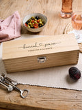 No Ordinary Gift personalised wooden wine box 35x10x10cm, UK version