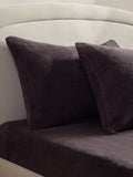 Set of 2 Navy Blue Teddy Fleece Pillowcases