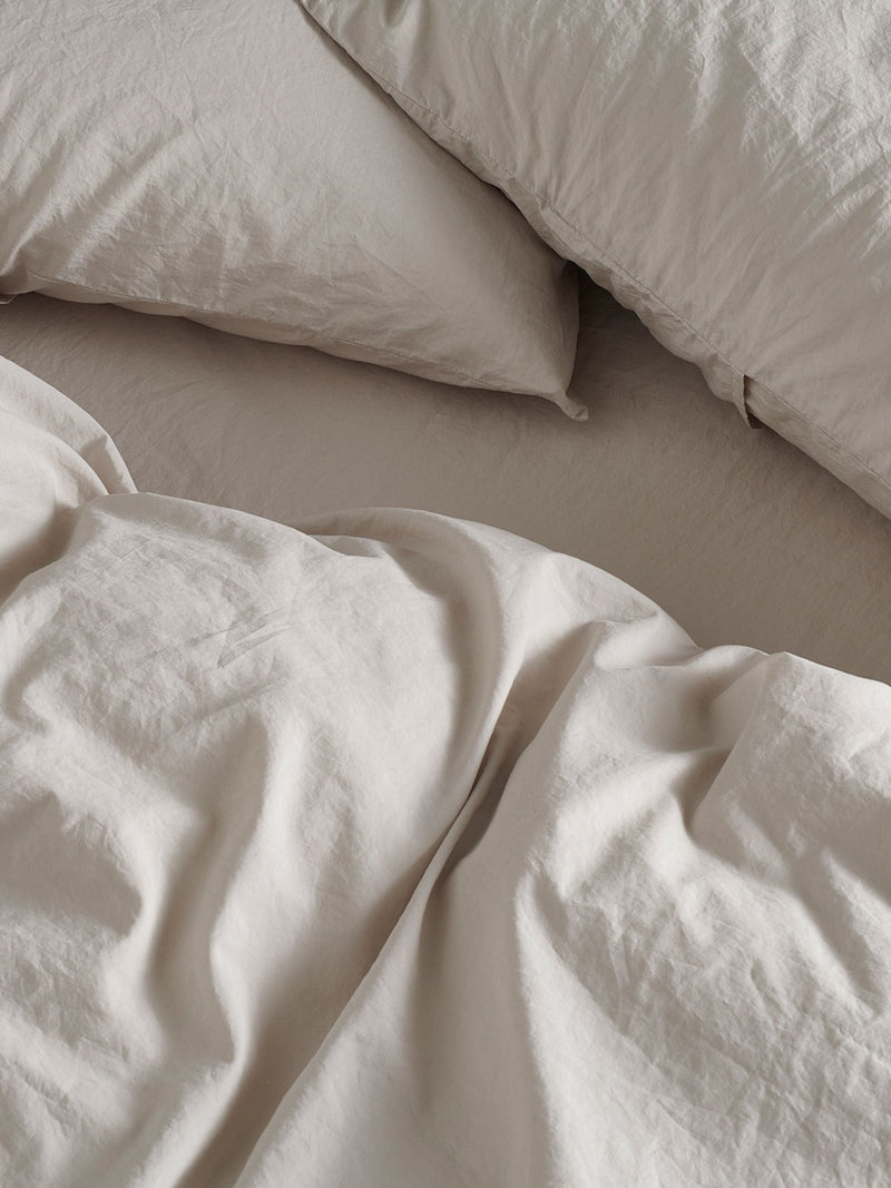 Bedfolk Natural Relaxed Cotton Pillowcases Pair