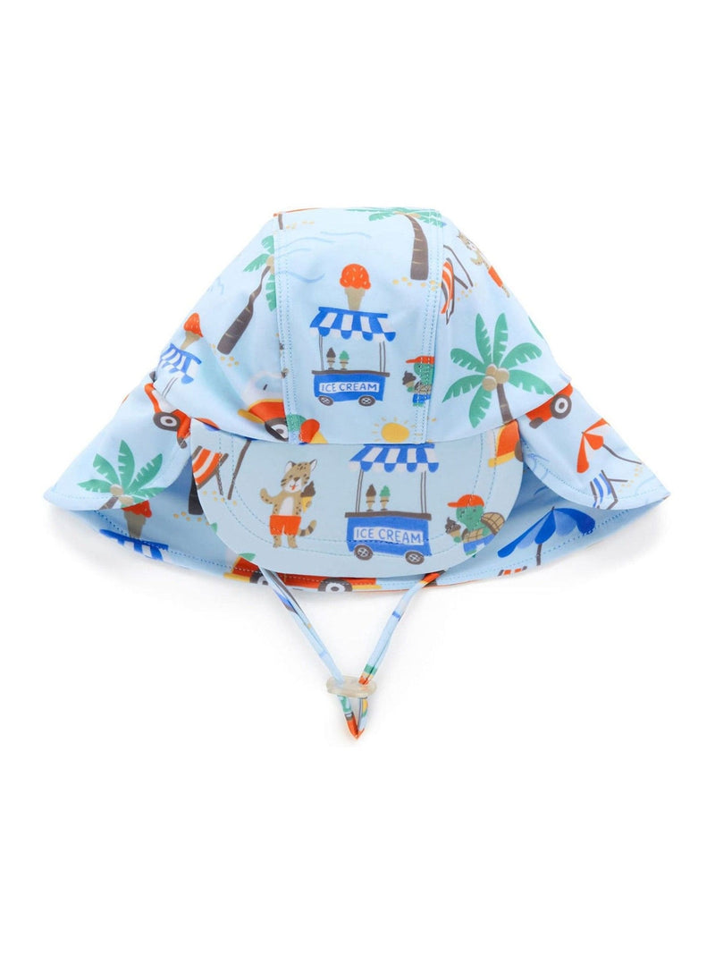 Purebaby Blue Legionaires swim hat, imported from the UK