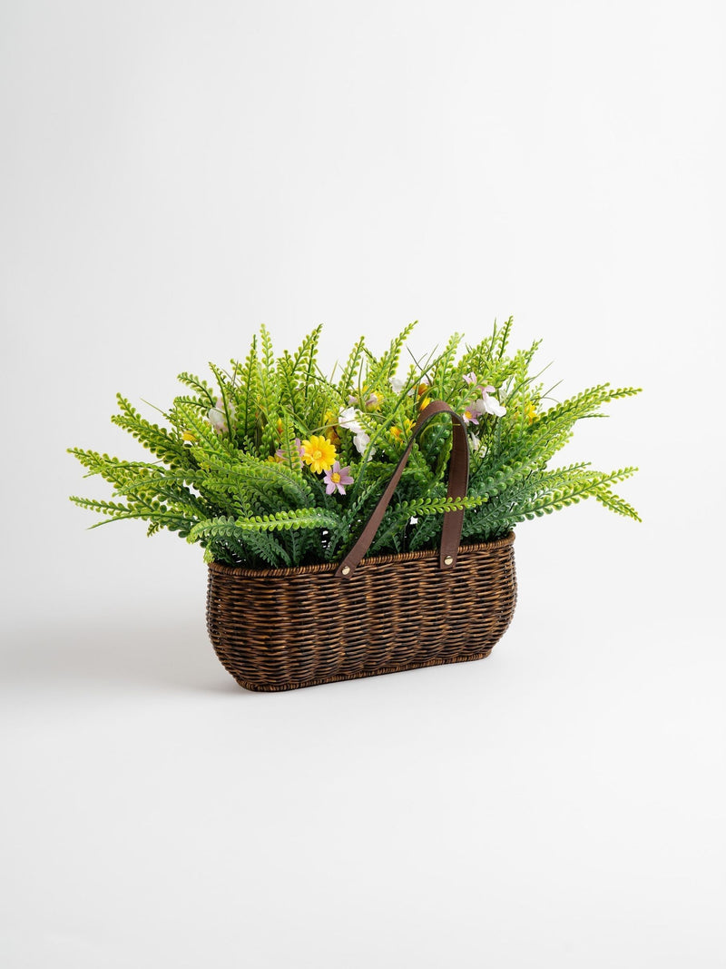 Scottish Everlastings artificial wildflower basket 55cm - British product