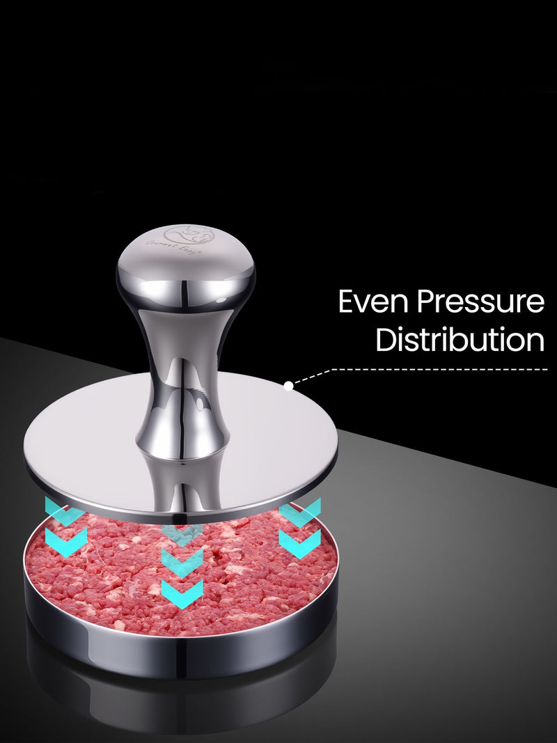 Gourmet Easy stainless steel burger press and patty maker - British product