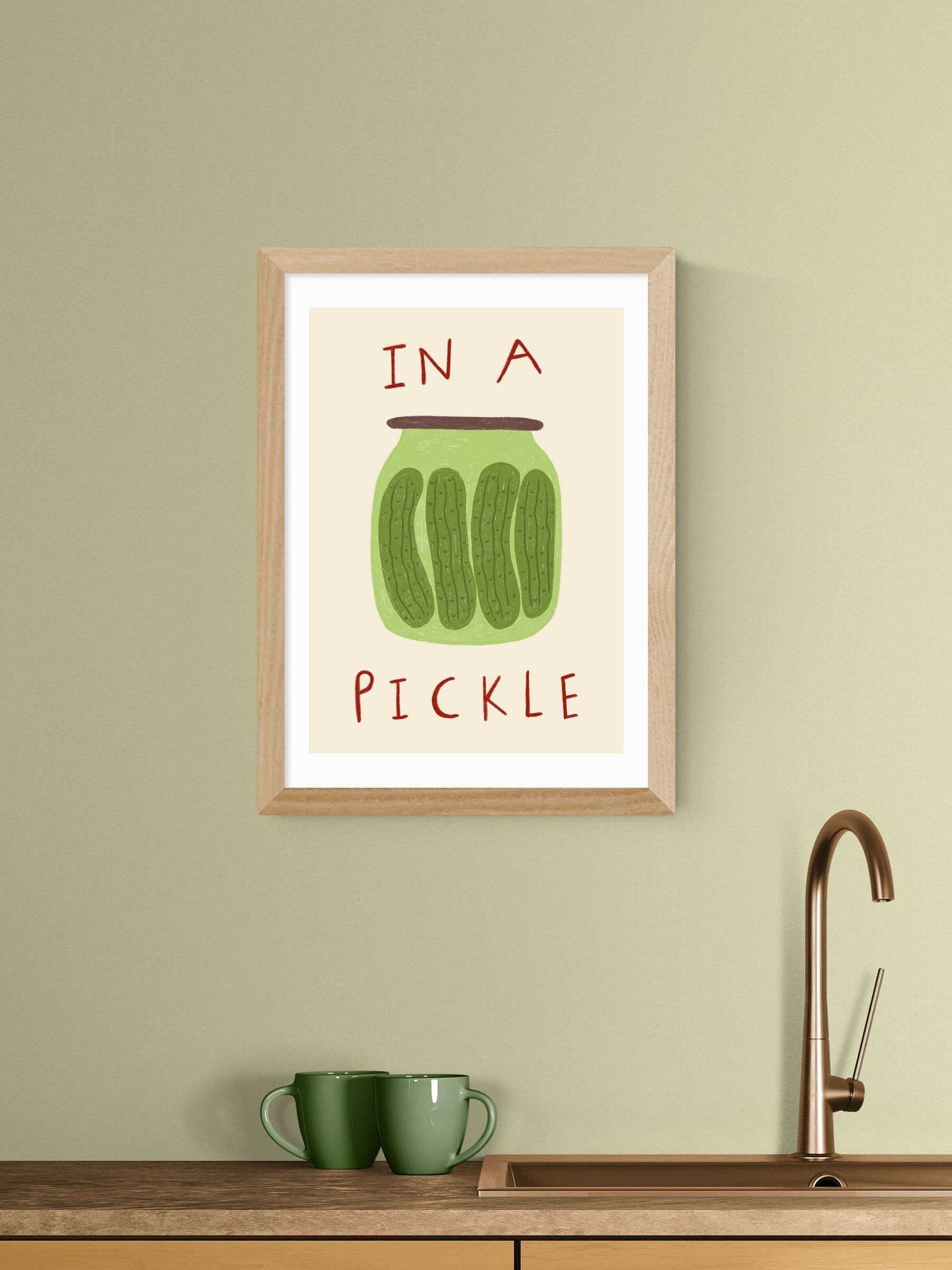 East End Prints Oak Pickle Wall Art Print by Amber May Art