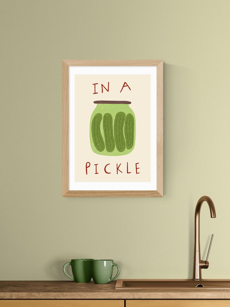 East End Prints Oak Pickle Wall Art Print by Amber May Art