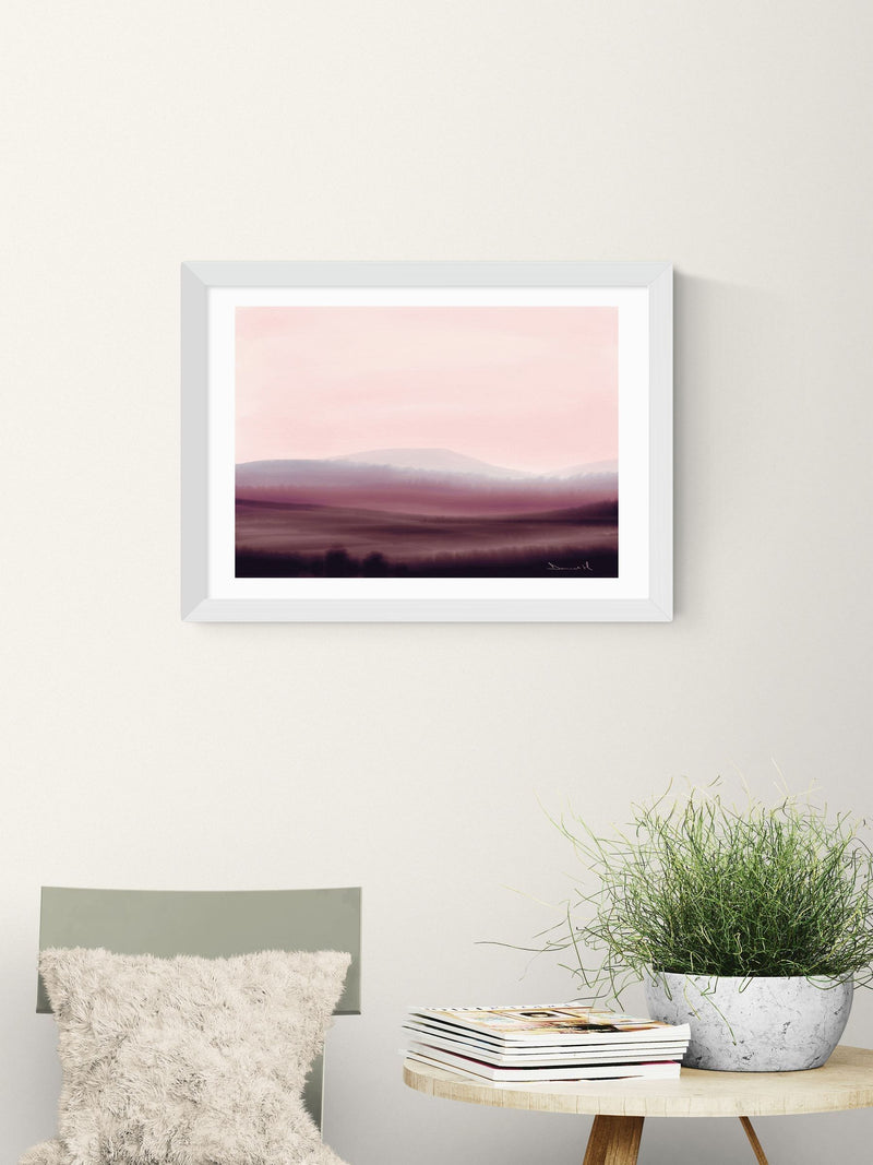 East End Prints White Dusk Wall Art Print by Dan Hobday