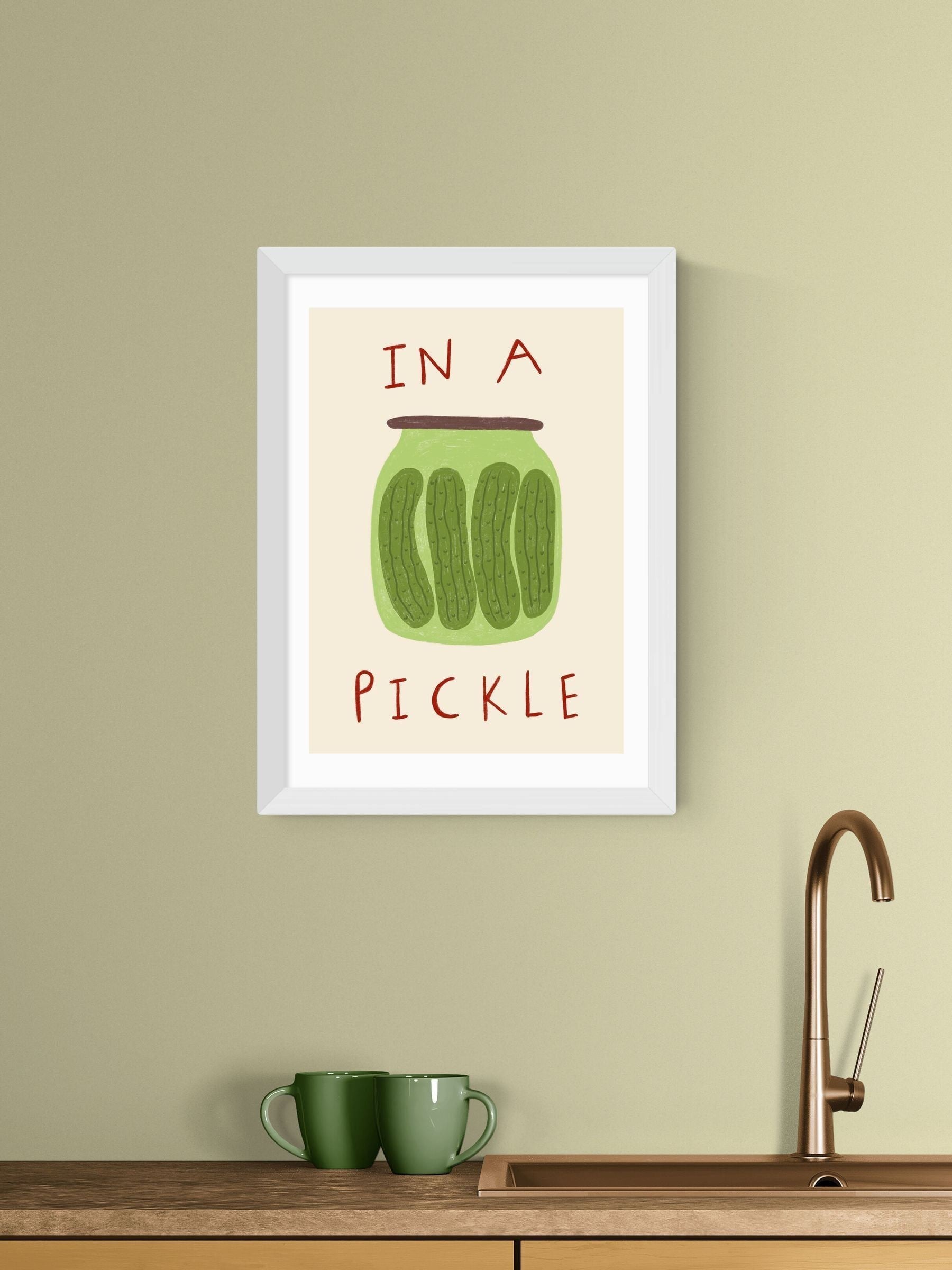 East End Prints White Pickle Wall Art Print by Amber May Art