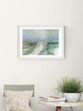 East End Prints White Bramble Brook Wall Art Print by Dan Hobday