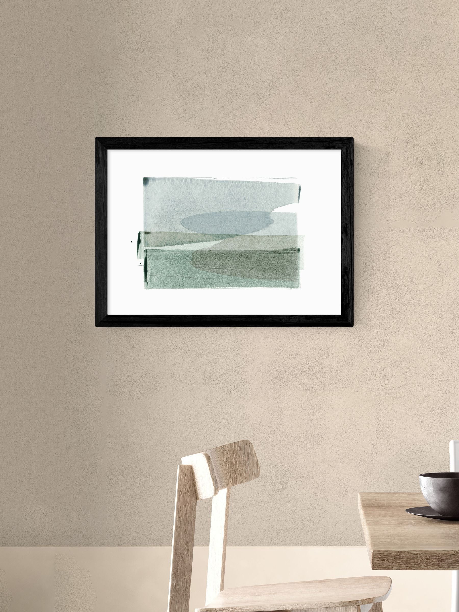 East End Prints Black Transparent Layers Wall Art Print by Iris Lehnhardt