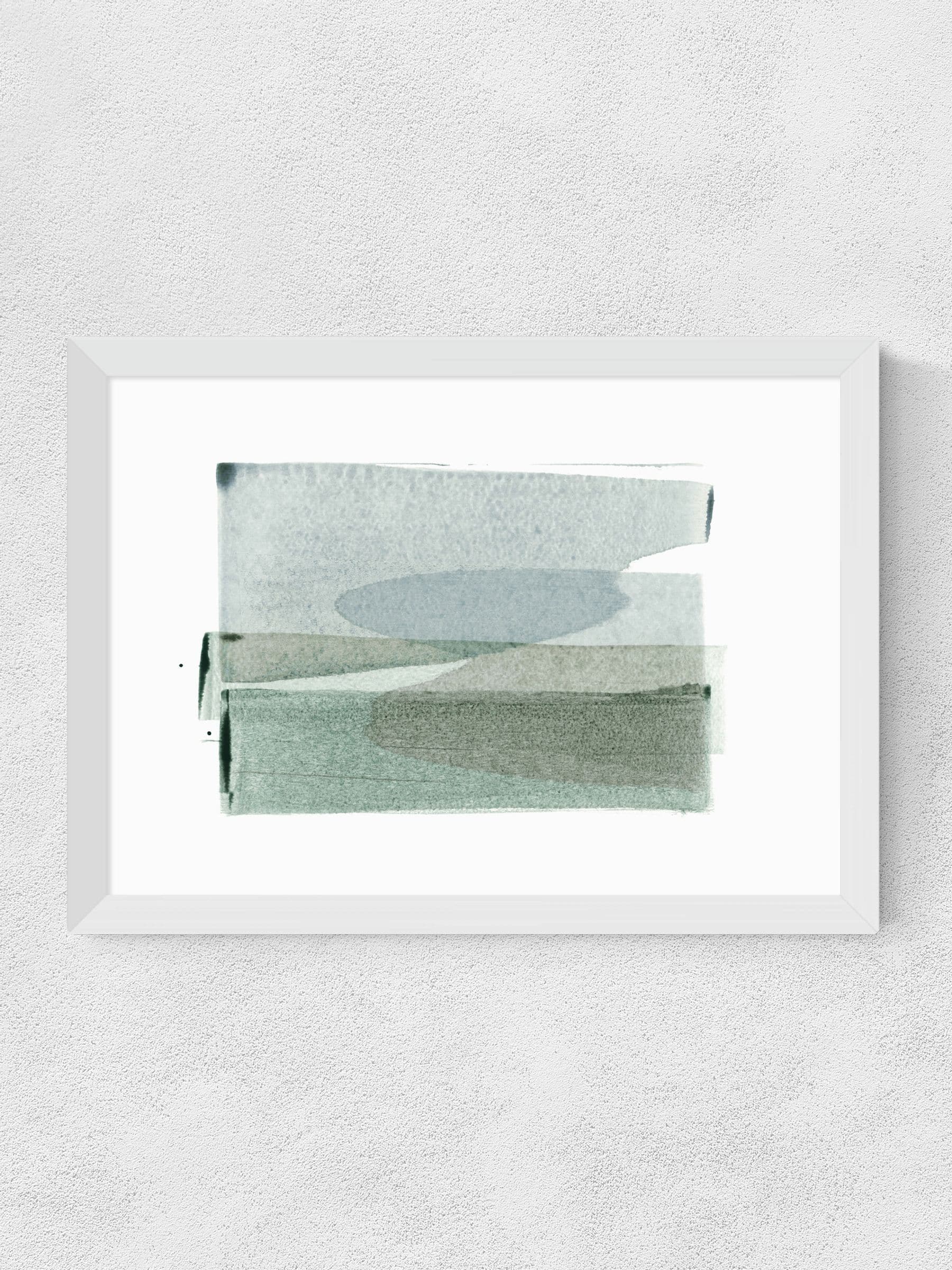 East End Prints White Transparent Layers wall art print, imported from the UK