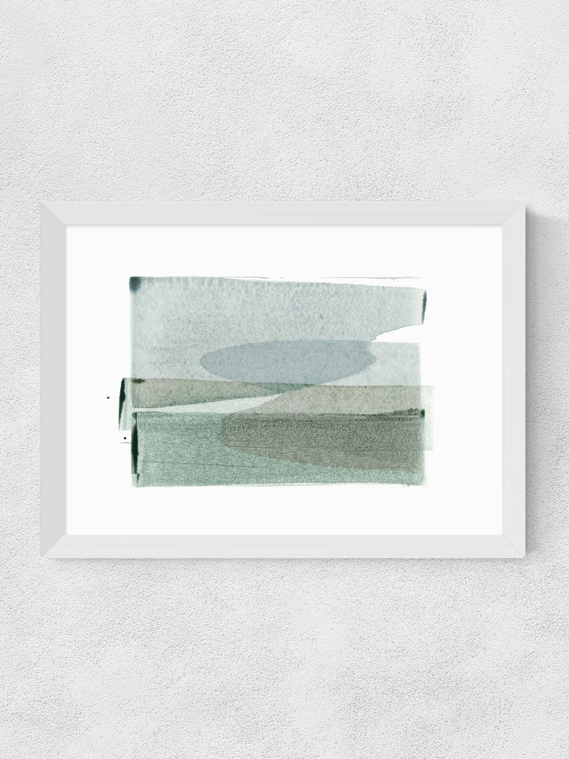 East End Prints White Transparent Layers wall art print, imported from the UK