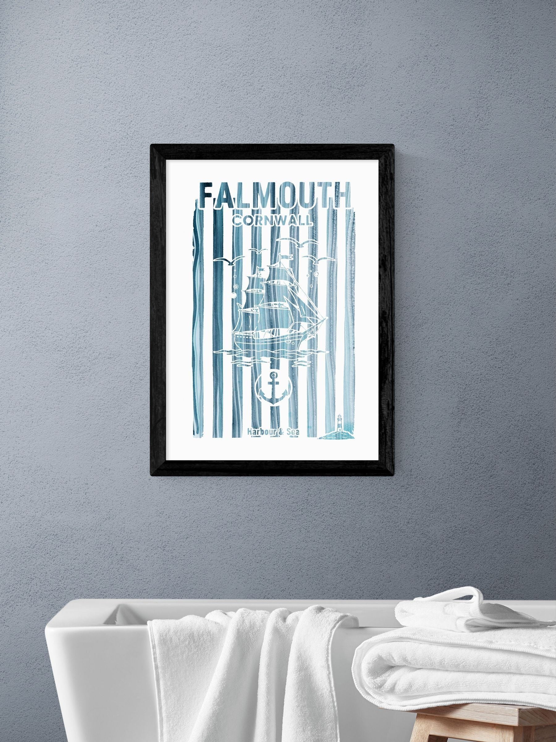 East End Prints Falmouth wall art print (British brand)