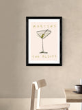 East End Prints black martini wall art print, UK version