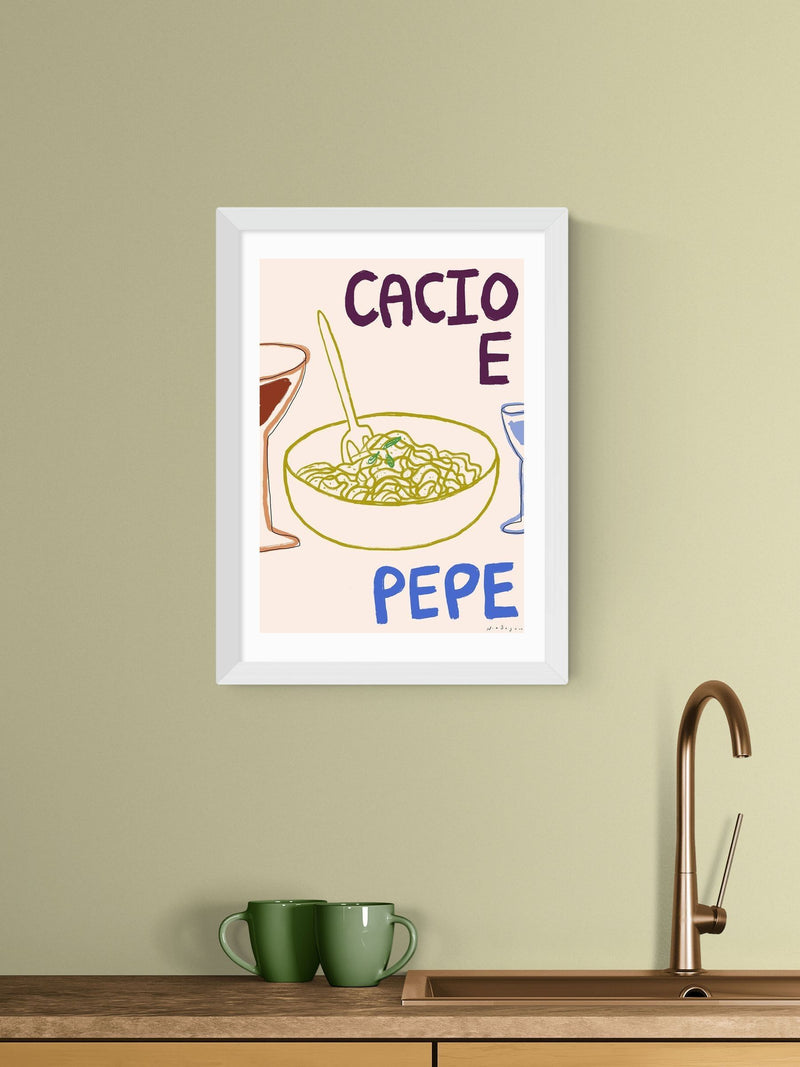 East End Prints Cacio Pepe wall art print, imported from the UK
