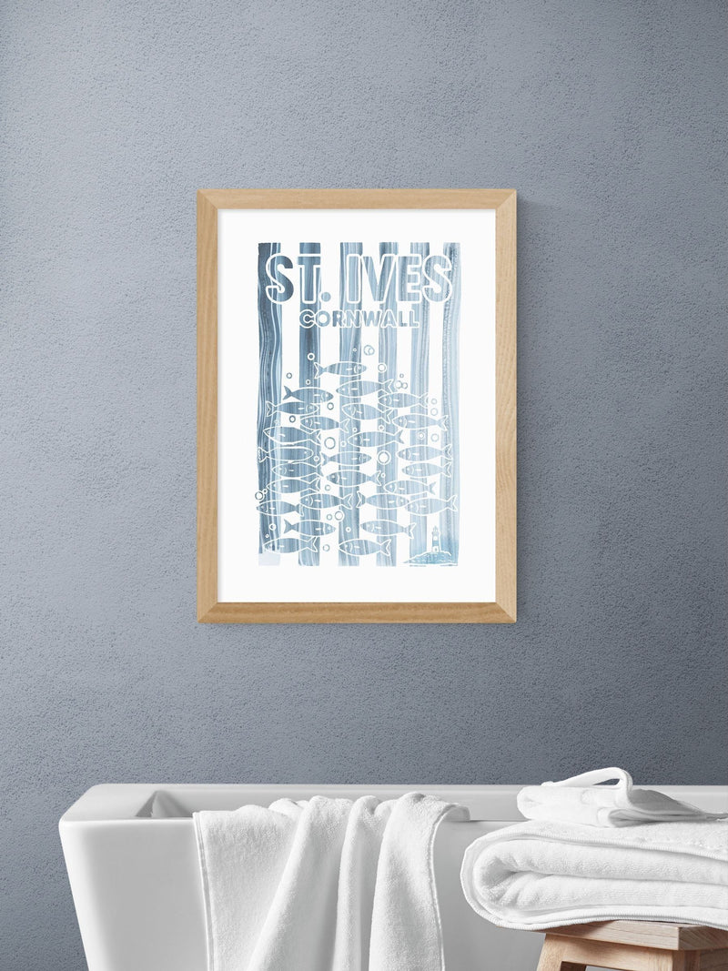 East End Prints Oak St Ives Wall Art Print by Cartissi