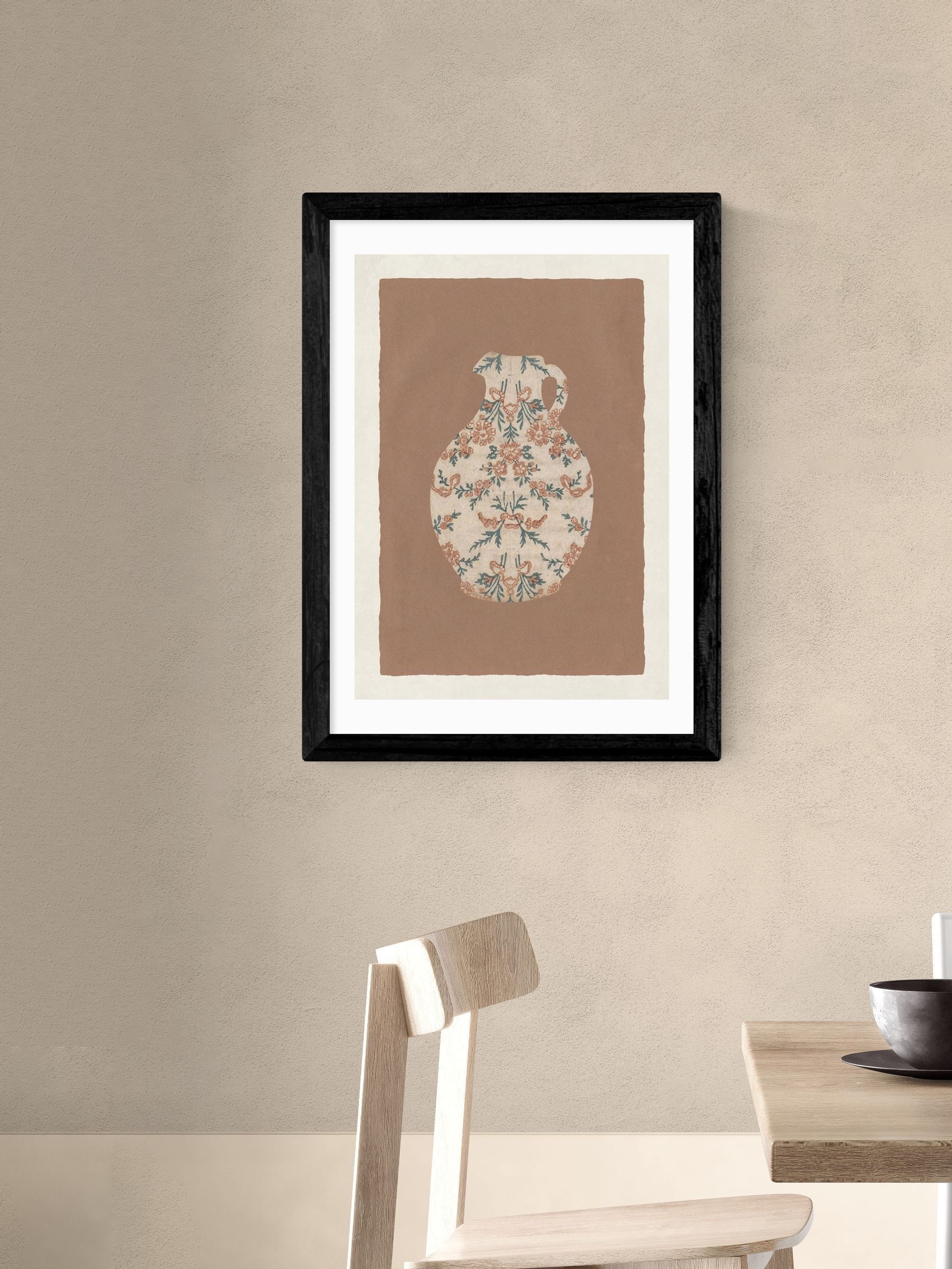 East End Prints Black Rustic Vase Wall Art Print by Oh Fine! Art