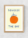 East End Prints orange 'Squeeze The Day' wall art print, UK version