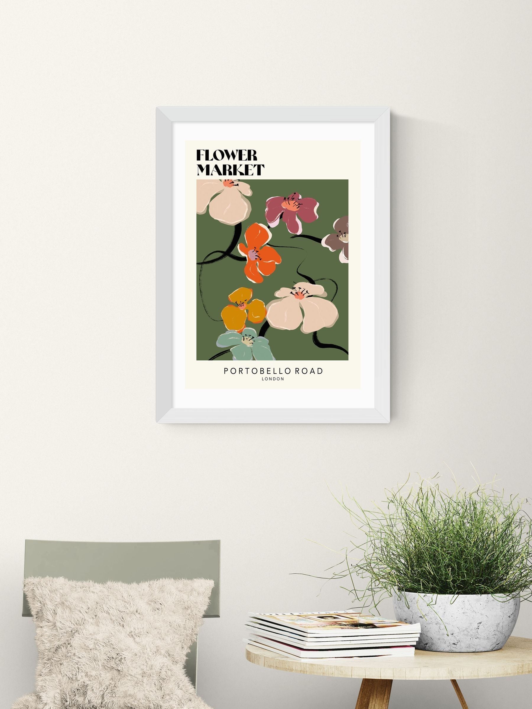 East End Prints White Portobello Road Wall Art Print by Luxe Poster Co