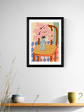 East End Prints Black Flowers on a Chair Wall Art Print by Sandra Poliakov