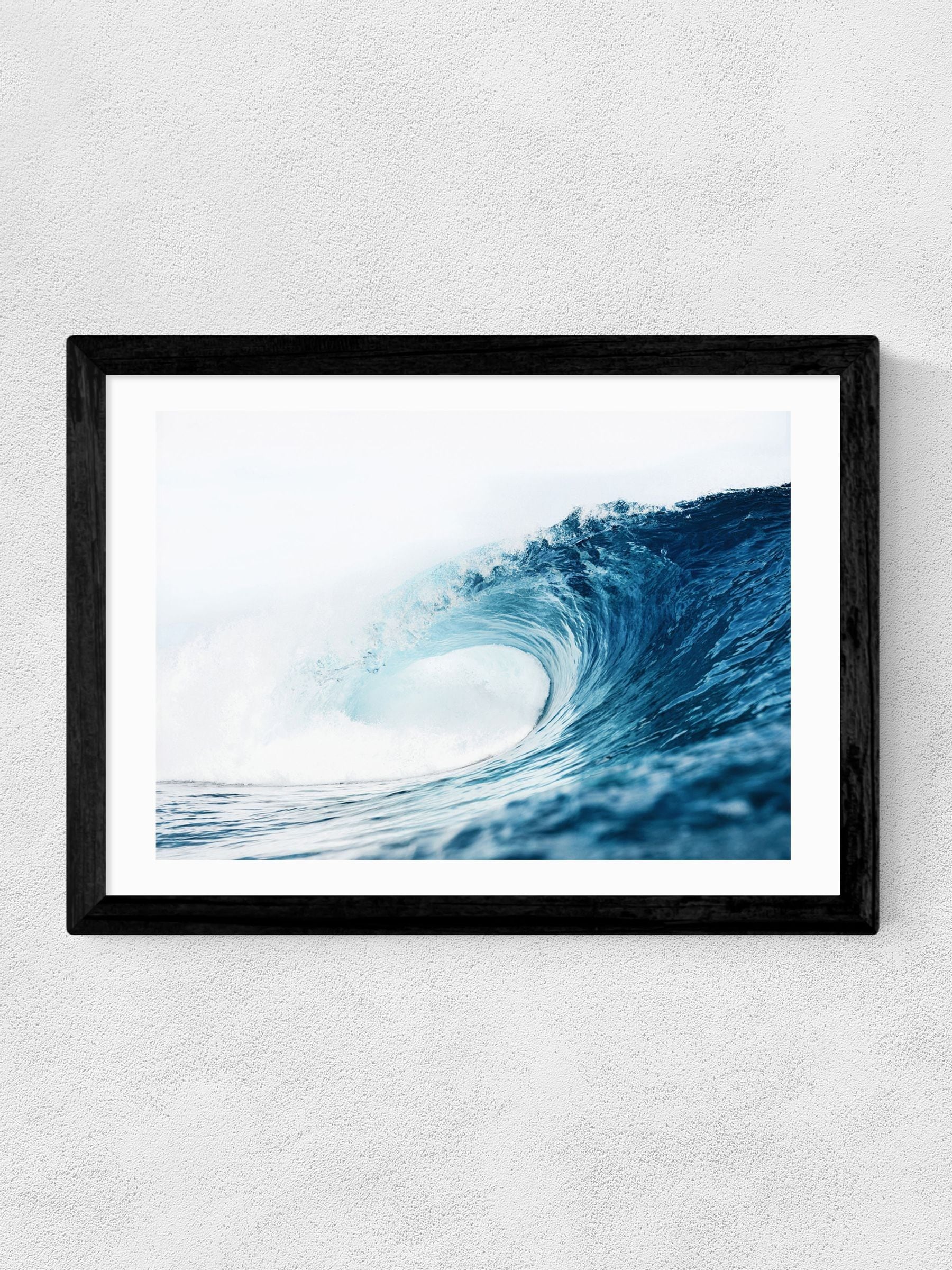 East End Prints Black Mega Wave wall art print, imported from the UK